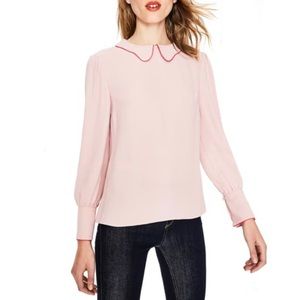 Boden Maggie Piped Collar Blouse Size 4